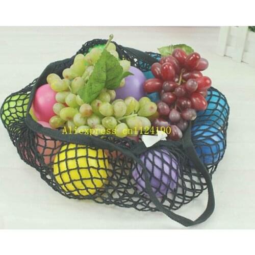 500pcs/lot Fast shipping Fruits & Vegetable Shopping String Cotton Net Mesh Bag For Toys Basketball Storage Bags random color