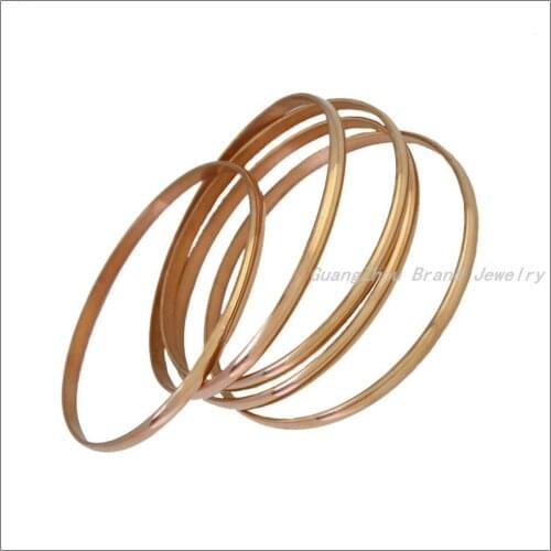 Promotion Sale 5pcs/Sets 316L Stainless Steel Rose Gold color Bangles For Women&Girl,Hot Fashion Womens Bracelets Jewelry