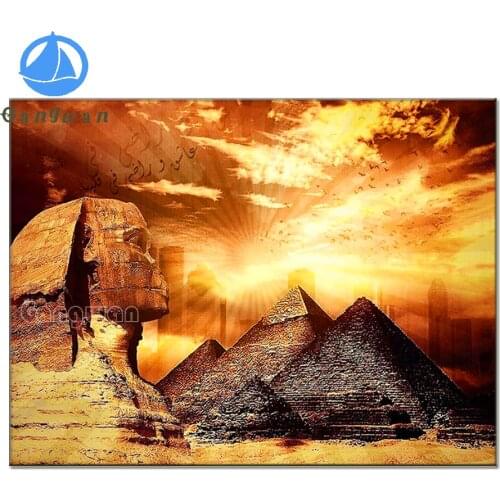Diamond Painting Egypt pyramid pharaoh tomb landscape 5D Embroidery With Diamonds Diy Diamond Mosaic Cross Stitch Kits Decor