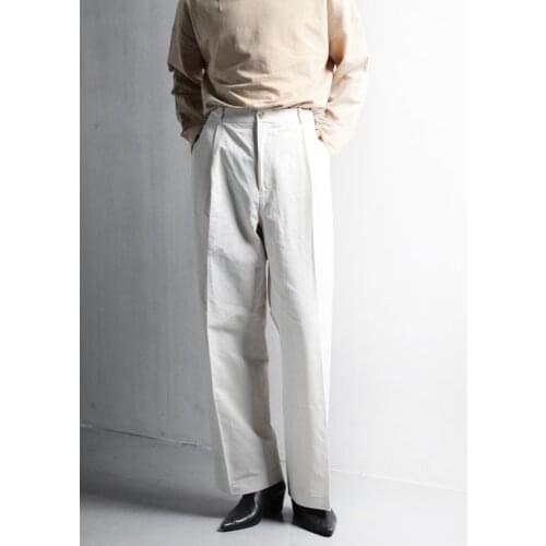 Mens pants new trend hip hop versatile wide leg pants linen coating casual pants mens pants straight tube loose large pants