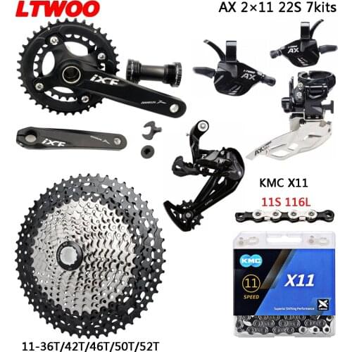 LTWOO 2×11 Speed Bicycle Groupset MTB Cassette Shifter Rear Derailleur Mountain Bike 2X11 Single Crankset KMC Chain Group Set