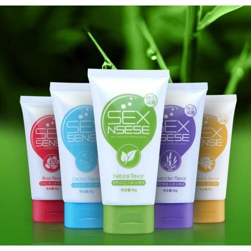 80ml Sex Lubricant Rose/Lavender/Jasmine/Orcchid Flower flavor water-based Lubricant Gel Pheromone Oral Sex Cream Adult products