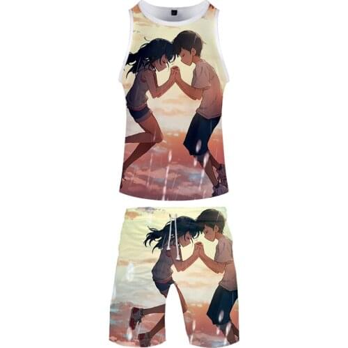 Son of the weather 3D print casual T-shirt+Short Pants Personality man kpop Fashion high Street cool Basic 2Pic Set Sets Sports