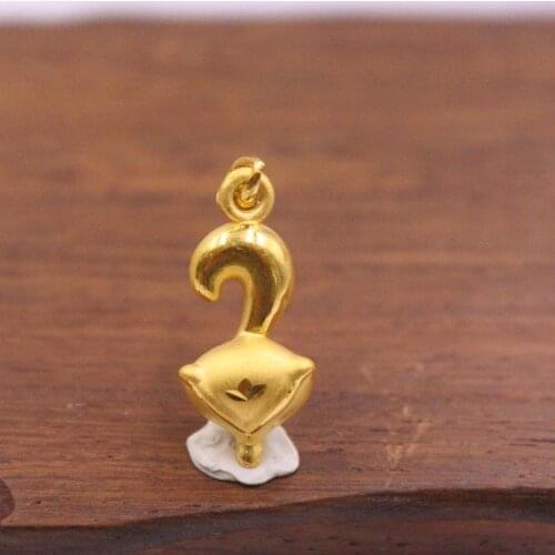 New Pure 24K 3D Yellow Gold Pendan 26x10mm Lovely Fox Pendant 1.47g