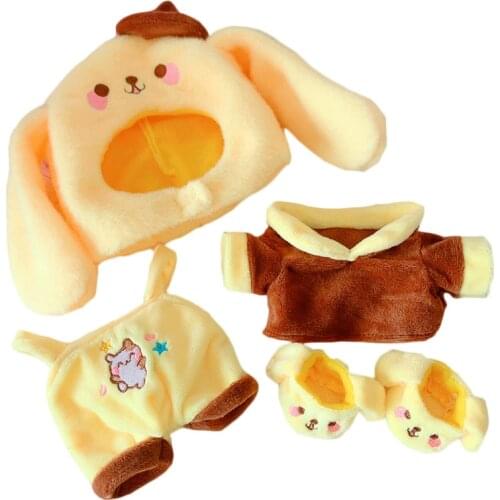 20cm EXO Doll clothes Outfit Plush Dolls Clothes Lovely rabbit Toy Dolls Accessories for Korea Kpop EXO idol Dolls gift