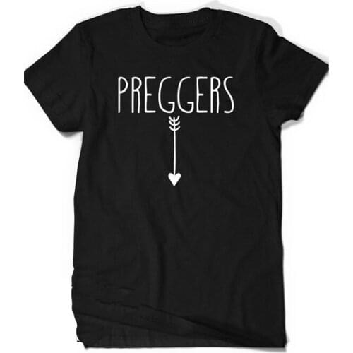 Preggers Letters Print Women Tshirts Cotton Casual Funny t Shirt For Lady Top Tee Hipster Black Drop Ship H-87