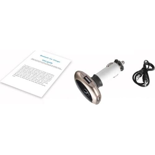 Q7 Car Kit Handsfree FM Transmitter With Mic 3.5mm AUX Wireless Car Speaker Music Player Support TF Card