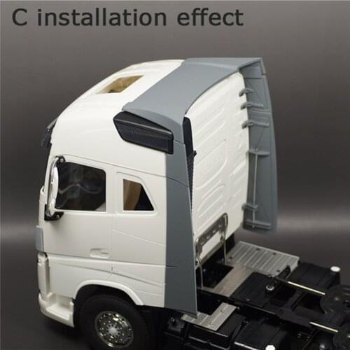 RC Truck Container Tail Spoiler for 1/14 Tamiya Tractor Trucks Volvo FH16 750 56360 RC Car Simulation Parts