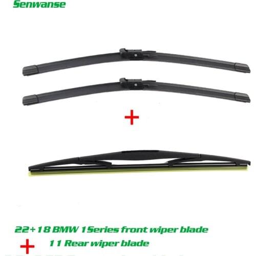 Senwanse Front and rear Wiper Blades For BMW 1 Series F20 f21 2012-2017 Windshield windscreen wiper 22"+18"+12"