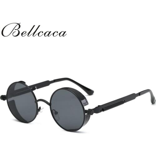 Bellcaca Steakpunk Goggles Sunglasses Fashion Women Men Brand Round Vintage Sun Glasses For Female Male Steak punk BC069