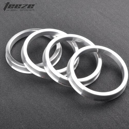 Teeze - (4 Pcs/Set) Aluminum Wheel Parts Center Hub Rings OD 72.6 to ID 56.1 Spigot Hub Rings
