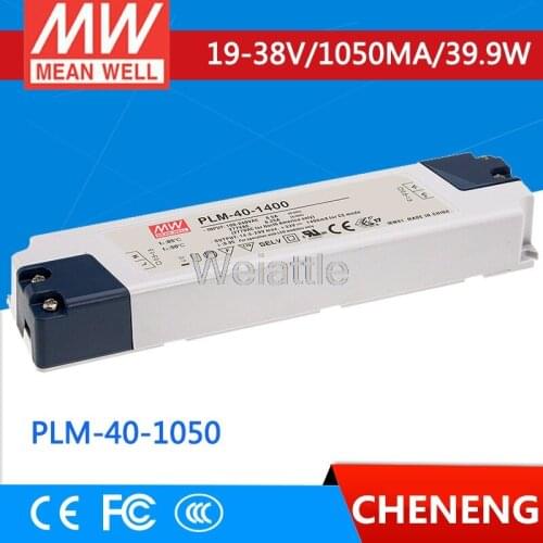 MEAN WELL original PLM-40-1050 38V 1.05A meanwell PLM-40 38V 39.9W Single Output LED Switching Power Supply