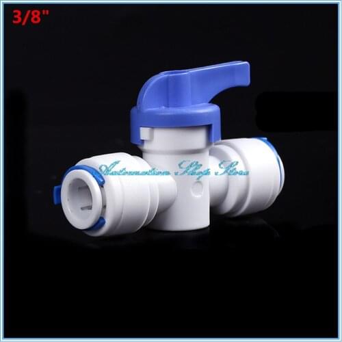 5Pcs Equal Straight Water purifier 3/8" OD Hose Quick Connection Ball Valve RO Water Reveser Osmosis Aquarium System Fittings
