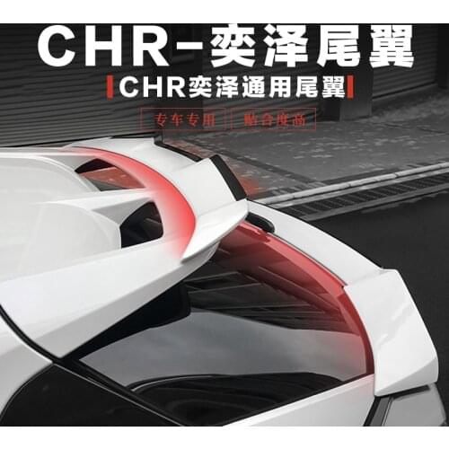 High Quality ABS Plastic Material Primer Color Car Rear Roof Trunk Wing Spoiler For Toyota CHR C-HR 2018