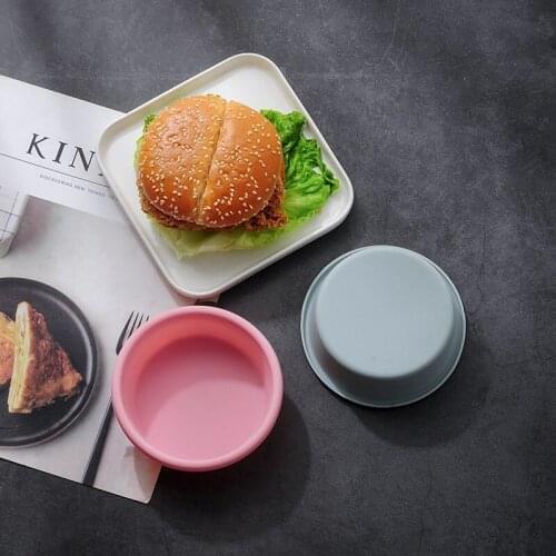 1pc Nonstick Silicone Cheesecake Mould Burger Mould 4 inch baking mold Bread baking tray silicone cake mold