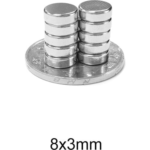 20~300PCS 8x3 mm Rare Earth Magnets strong Diameter 8x3mm Small Round Magnet disc 8mm x 3mm Permanent Neodymium Magnets 8*3 mm