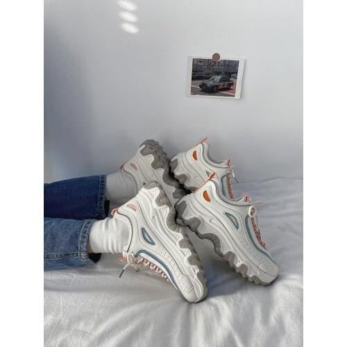 2021 spring and autumn new womens casual fashion simple and versatile thick-soled mesh breathable sneakers