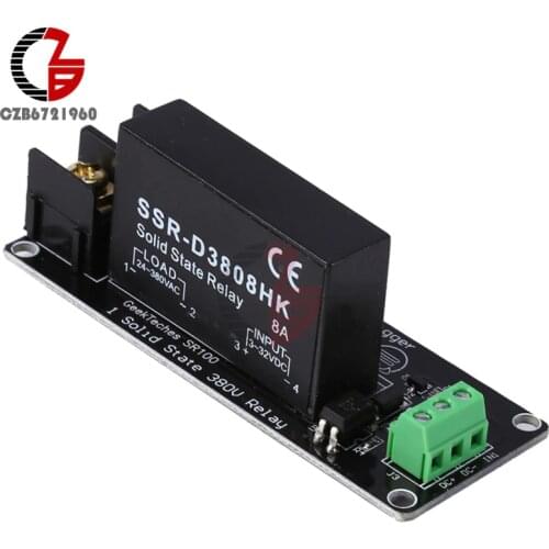 380V 8A 1 Channel Solid State Relay Module High and Low Level Trigger Module Board SSR Switch Controller For Arduino