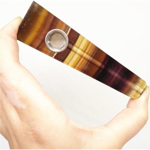 90-100 - mm) 100% natural quartz crystal smoking pipe amethyst yellow fluorite wands reiki healing gifts wholesale price