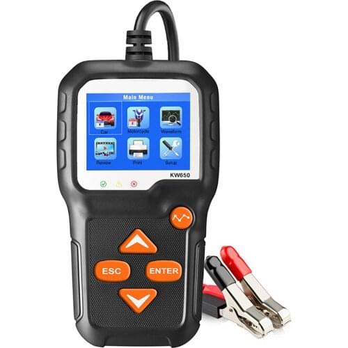 Car Battery Tester KONNWEI KW650 12V 6V Battery System Analyzer 2000CCA Charging Cranking Test Tools