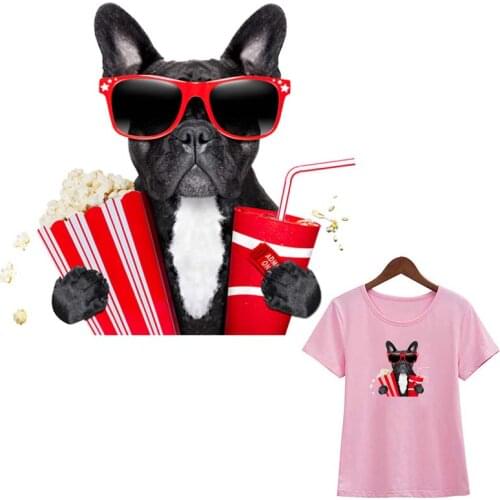 Watch Movie Dog Thermal Transfers Washable Garment Heat Print On T-Shirt Dresses Sweater Parches Diy Patch Iron On