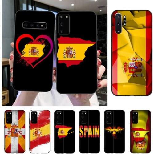 Spanish Flag Phone Case For Samsung S20 S10 S8 S9 Plus S7 S6 S5 Note10 Note9 S10lite