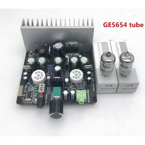 DC12V AC6925A Bluetooth 5.0 TDA7377 35W *2 Stereo 2.0 Channel Audio Amplifier Board 6J3 / Ge5654 Tube Preamplifier Headphone AMP