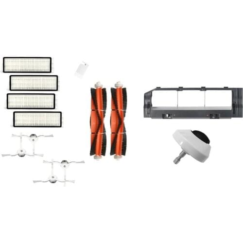 HEPA Filter + Side Brush + Main Brush for Xiaomi Roborock S1 S2 S50 & Mop Cloths Wheel Roller Main Brush HEPA Filter