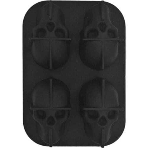 Ice Cube Maker Skull Shape Chocolate Mould Ice Cream DIY Tool Whiskey Wine Cocktail Ice Cube Silicone Mold
