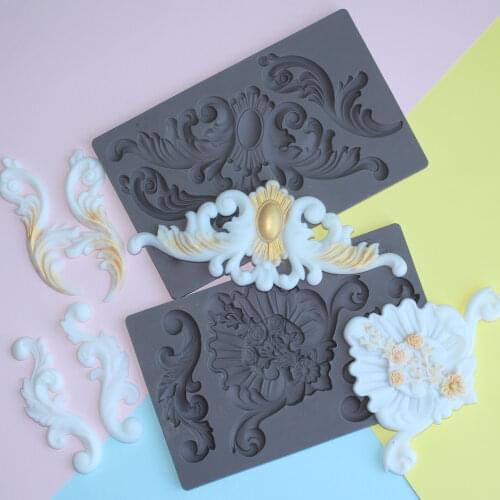 Medallion Garden Relief Totem Silicone Fondant Mould Cake Decor Tools Chocolate Gumpaste Molds, Sugarcraft, Kitchen Gadget