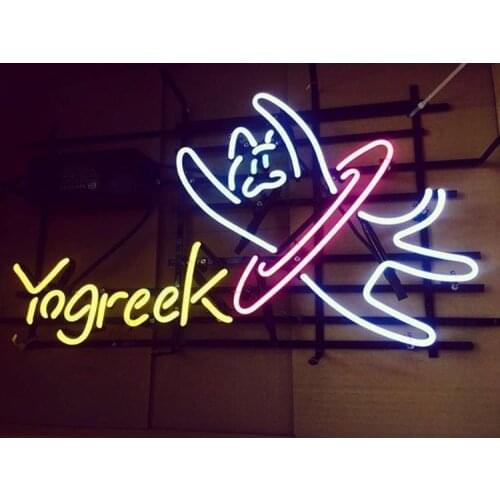 Neon Sign For Yogreek Store shop Korean Lamp resterant art light advertise Game room decor hotel window Impact Attract light