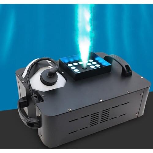 Good effect 1500W Fog machine with led color effect remote DMX 512 control vertically spray fog like CO2 machine spray