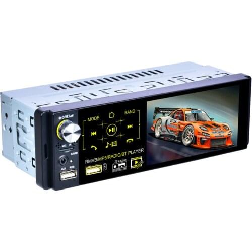 4.1" Touch screen 1DIN MP5 player RMVB/Radio/Bluetooth Player AM FM Radio Car Receiver RDS support Subwoofer Micophone