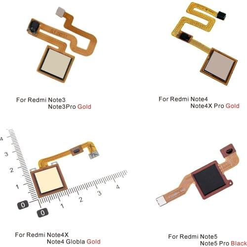 Touch ID Fingerprint Sensor Scanner Flex Cable For Xiaomi Redmi Note 5 Note 4X Back Home Return Button Key Replace Parts
