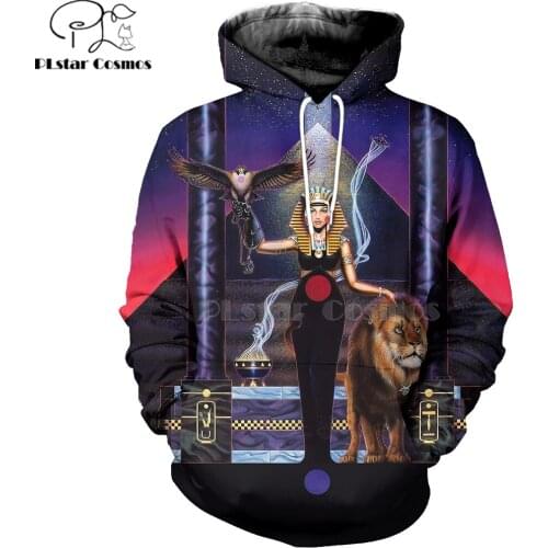 Mysterious retro ancient Horus Egypt goddess Pharaoh totem 3d hoodies/Sweatshirt Winter autumn funny long sleeve streetwear-42