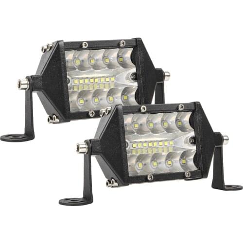 2PCS 5'' Three Rows Slim Spotlight LED Bar Off Road 12V 24V 80W Work Light For Truck SUV 4WD 4x4 Boat ATV Car Barra Auto Driving