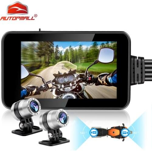 DVR Dash-Cam Vision Motorcycle GPS Intelligent Realtime Surveillance Camera Motorbike Wide Angle Dual HD Camera 1080P Waterproof