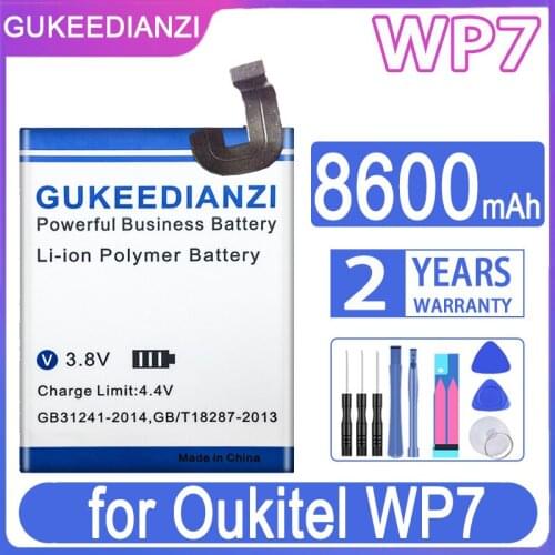 GUKEEDIANZI Replacement Battery WP7 8600mAh for Oukitel WP7