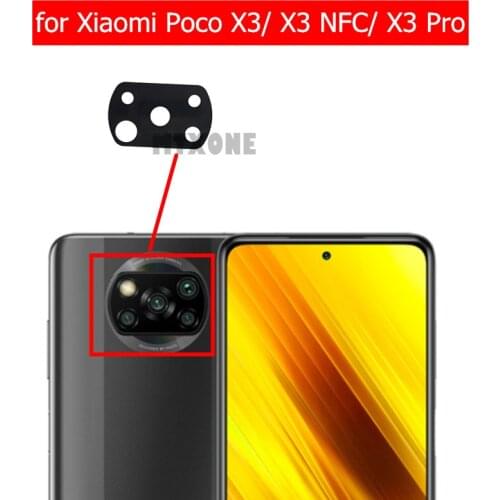 2pcs for Xiaomi Poco X3 NFC/ X3 Pro Back Camera Glass Lens Rear Camera Glass with 3M Glue Repair Spare Part