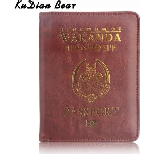 KUDIAN BEAR Travel Passport Cover Rifid Card Holder Women Vintage PU Leather Passport Case Wallet Men Porte Carte BIH096 PM49