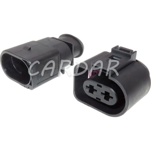 1 Set 2 Pin 1JO 973 752 / 1J0973752 6.3mm Automotive Fuel Injection Connector Fan Socket For VW Toyota Honda Hyundai Elantra