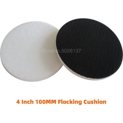1PCS 4 Inch 100MM Flocking Cushion Sponge Sanding Disc Sandpaper Velcro Hook And Loop Wet Dry Or Car Phone Polishing & Grinding