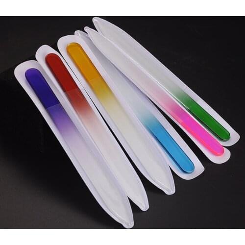 50pcs High Quality Nail File Crystal Polishing File Glass Nail Art Manicure File Women Girl Professional Polishing Tools 14CM
