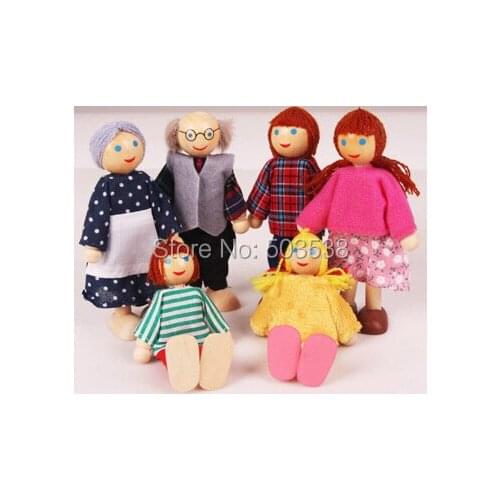 6PCS/LOT,A family of six puppet,Finger doll,Baby doll,Birthday gift,Kids toys.Interactive dolls.Early educational toys,9~11cm
