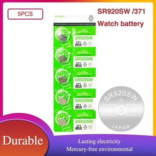 5pcs Maxell 45mAh 1.55V AG6 371 SR920SW LR920 171 370 L921 LR69 SR920 Button Batteries For Watch Toy Remote Cell Coin Battery