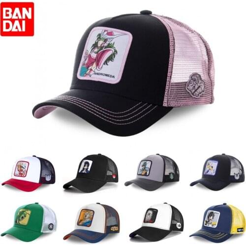 New Brand High Quality Saint Seiya Cartoon Anime Snapback Baseball Cap Men Women Hip Hop Dad Mesh Trucker Hat Dropshipping