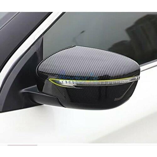 Fit For Nissan Qashqai Rogue Sport 2016 2017 2018 Carbon Fiber Door Mirror Cover 2pcs
