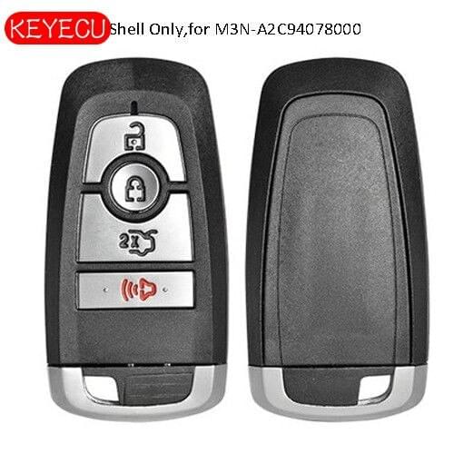 Keyecu Smart Remote Key Shell Case 4 Button Fob for Ford Fusion 2017-2019 FCC: M3N-A2C94078000