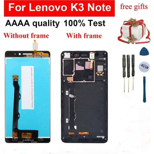 For Lenovo K3 Note K50-T5 K50-t3s K50-T Touch Screen Digitizer Sensor Panel Glass + LCD Display Monitor Screen Assembly + Frame