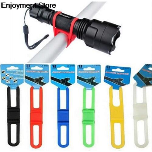 Mountain Road Bike Torch Phone Flashlight Bands Elastic Bandage Bicycle Light Mount Holder Silicon Strap Bike Accessories Hot